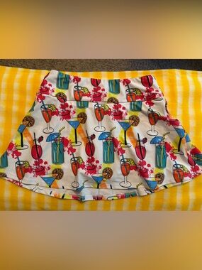 Queen of the Court Cocktails on the Court Swing Tennis Skirt Skort XS